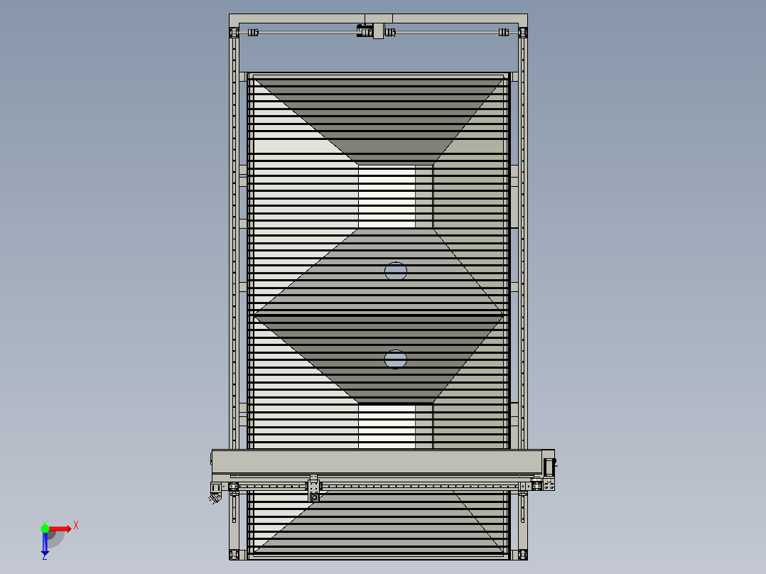 激光方管异型管打孔切割机俯视图