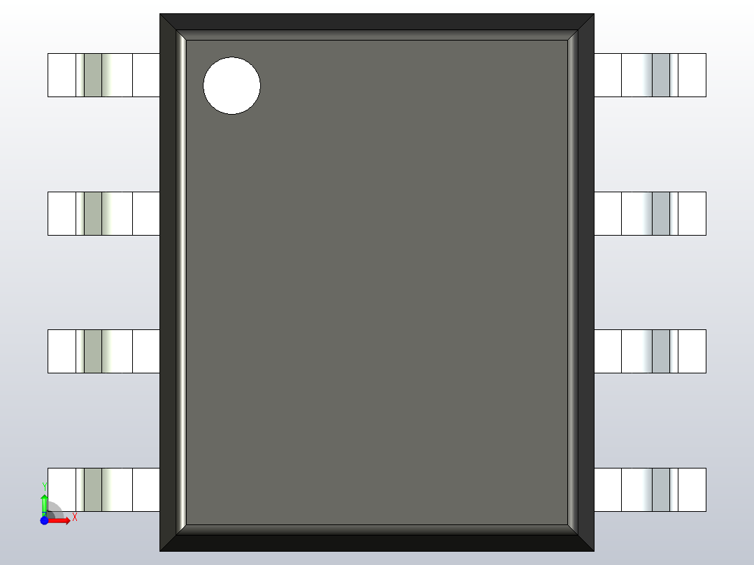 106x SOIC 封装（小外形集成电路）SOIC127P600X175-8N前视图