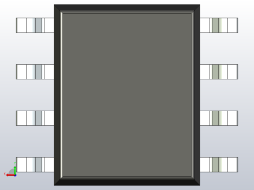 106x SOIC 封装（小外形集成电路）SOIC127P600X175-8N后视缩略图