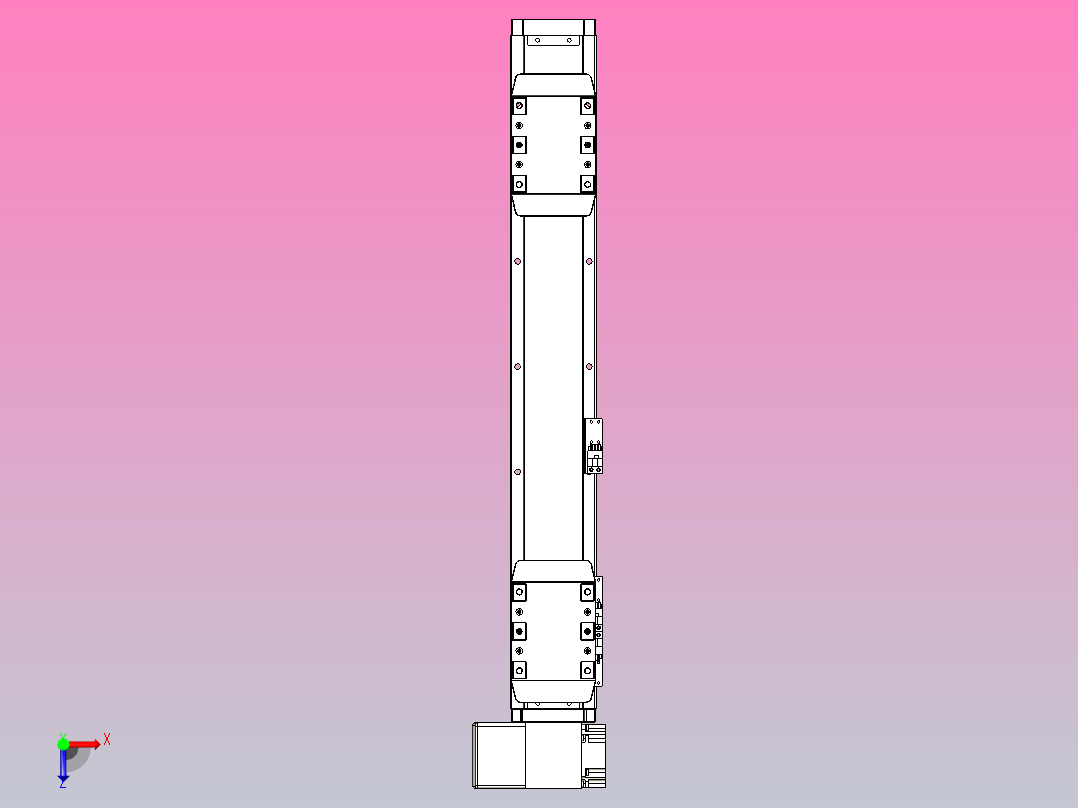 皮带直线轴双滑块型TPA-GCBS-80-P60-L150-LP-M20-N3俯视图