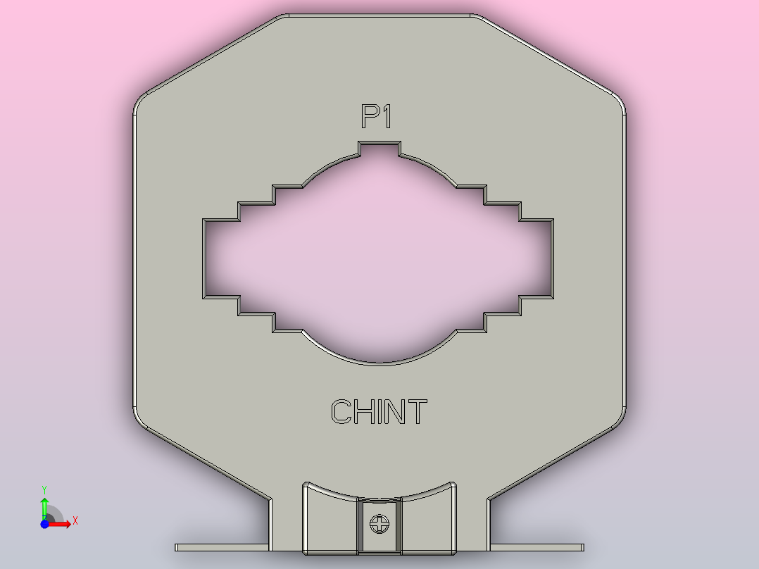 NLH1-100电流互感器三维模型202012前视图