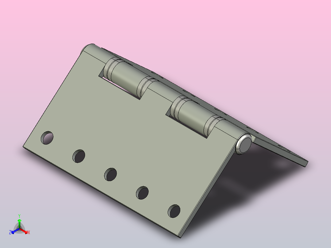 滚珠轴承门铰链合页主视图