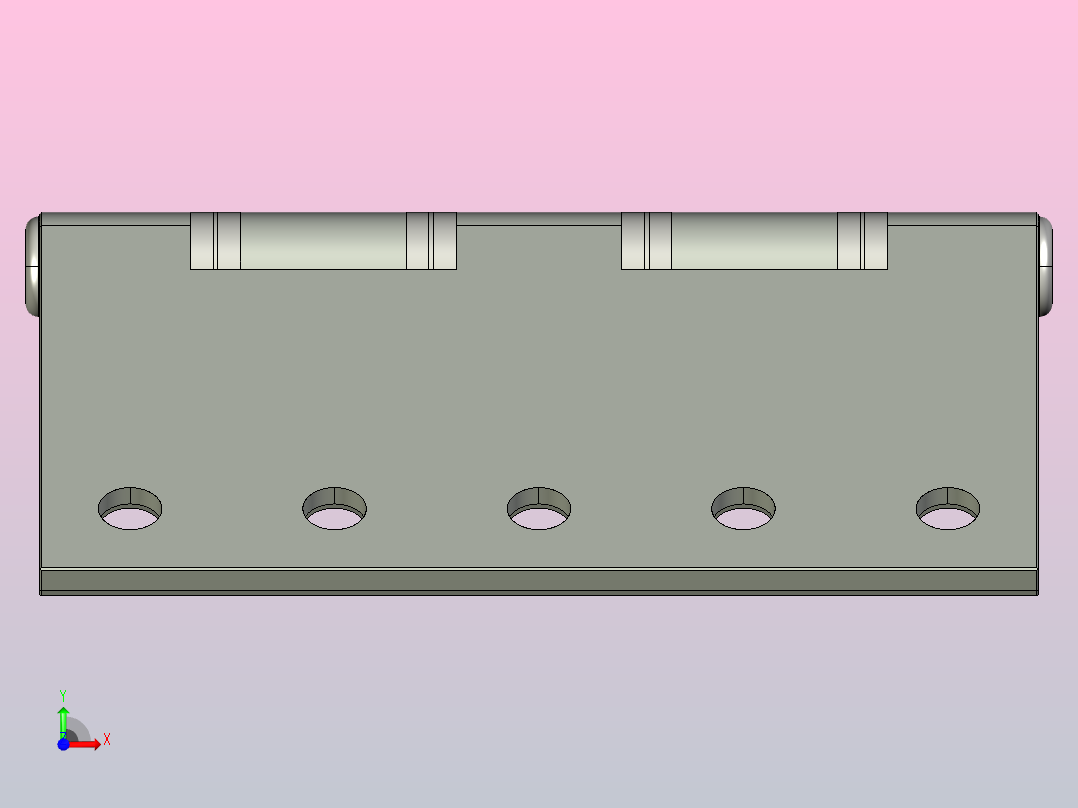 滚珠轴承门铰链合页前视图