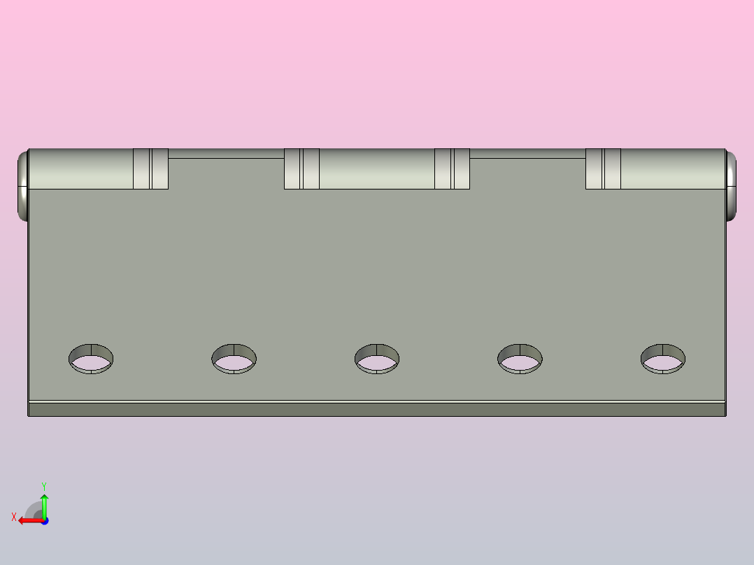 滚珠轴承门铰链合页后视图