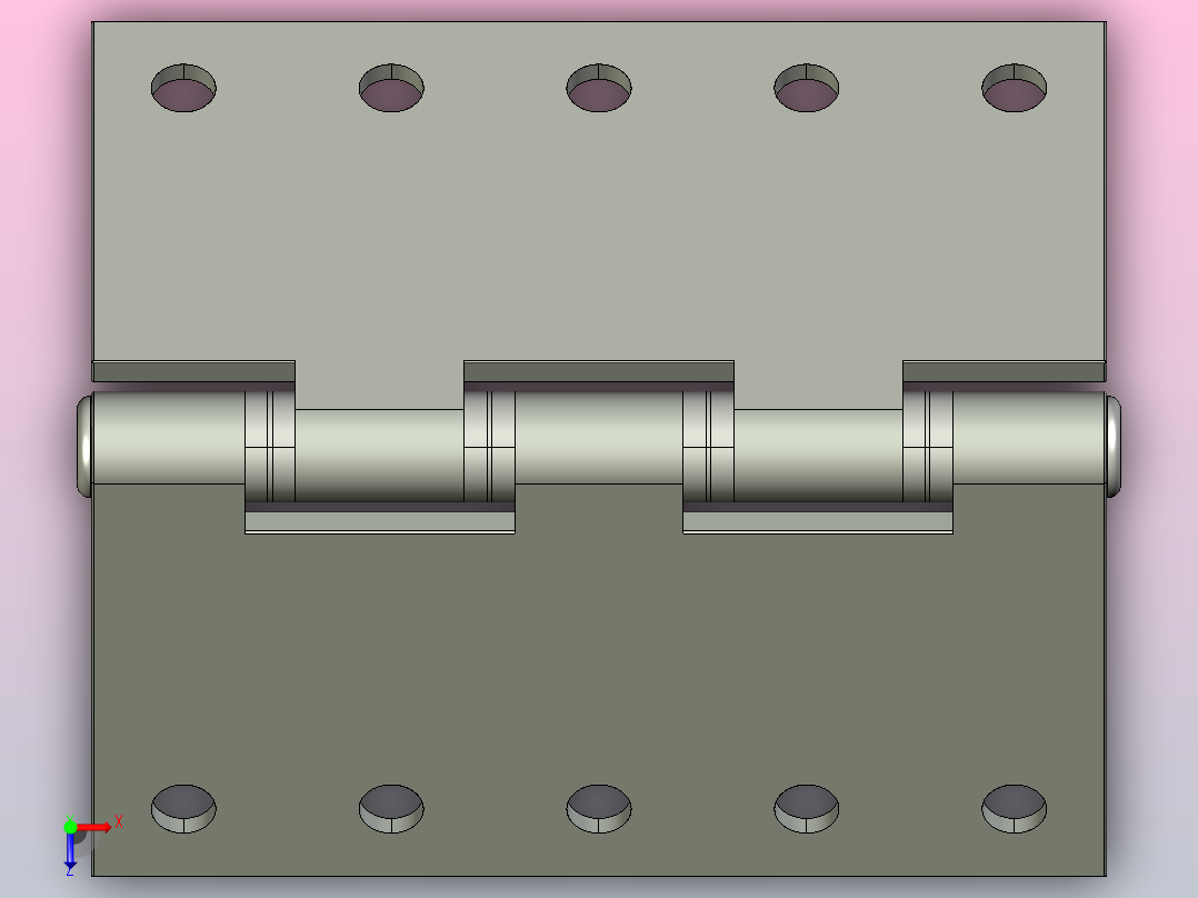 滚珠轴承门铰链合页俯视图