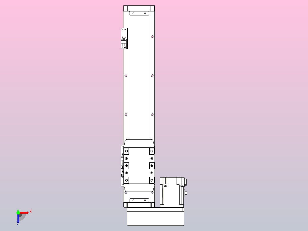 滚珠丝杠直线轴内置导轨TPA-GCR-80-1610C-L300-ML-M20-N3俯视图