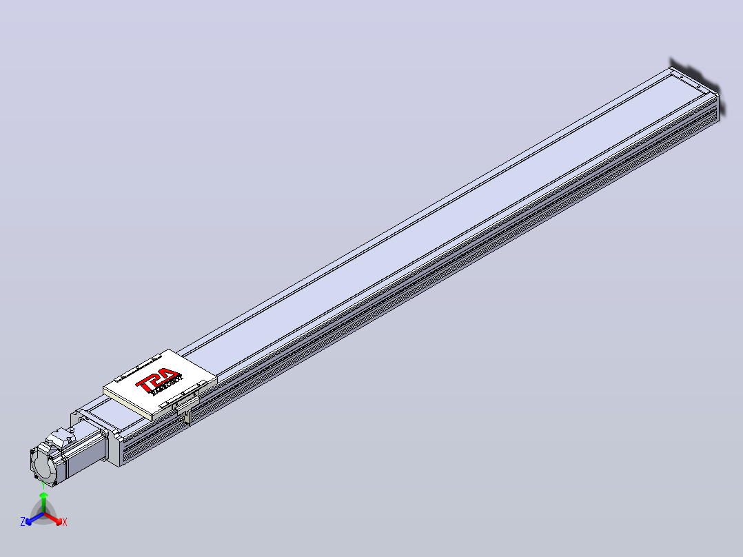 滚珠丝杠直线轴带导轨全封闭TPA-HCR-110D-1610C-L1100-M-C-P40-N3主视图
