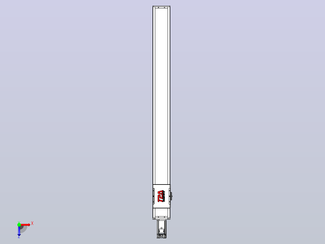 滚珠丝杠直线轴带导轨全封闭TPA-HCR-110D-1610C-L1100-M-C-P40-N3俯视图
