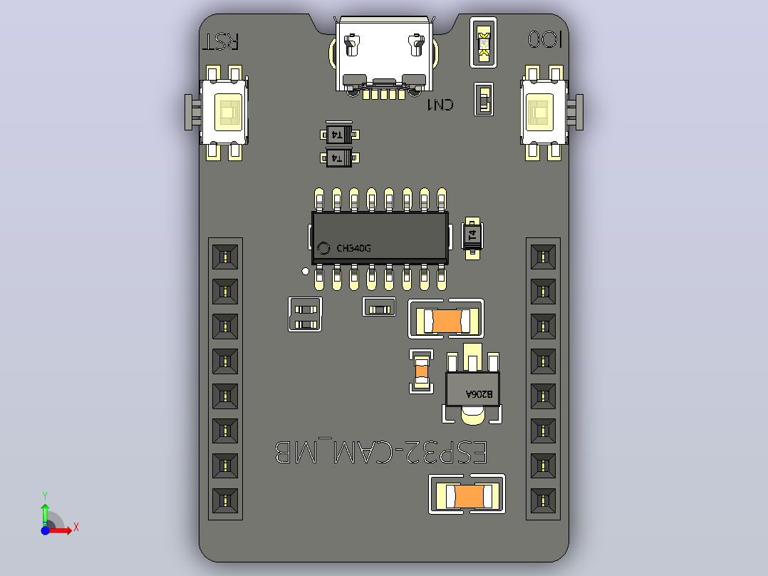 ESP32-CAM-MB 开发板前视图
