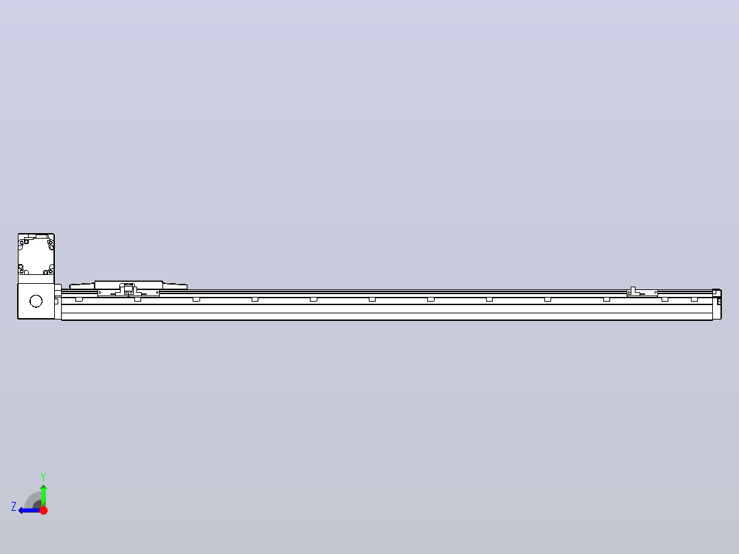 机器人皮带驱动直线轴TPA-GCB-120-P70-L850-LU-M20-N3右视图