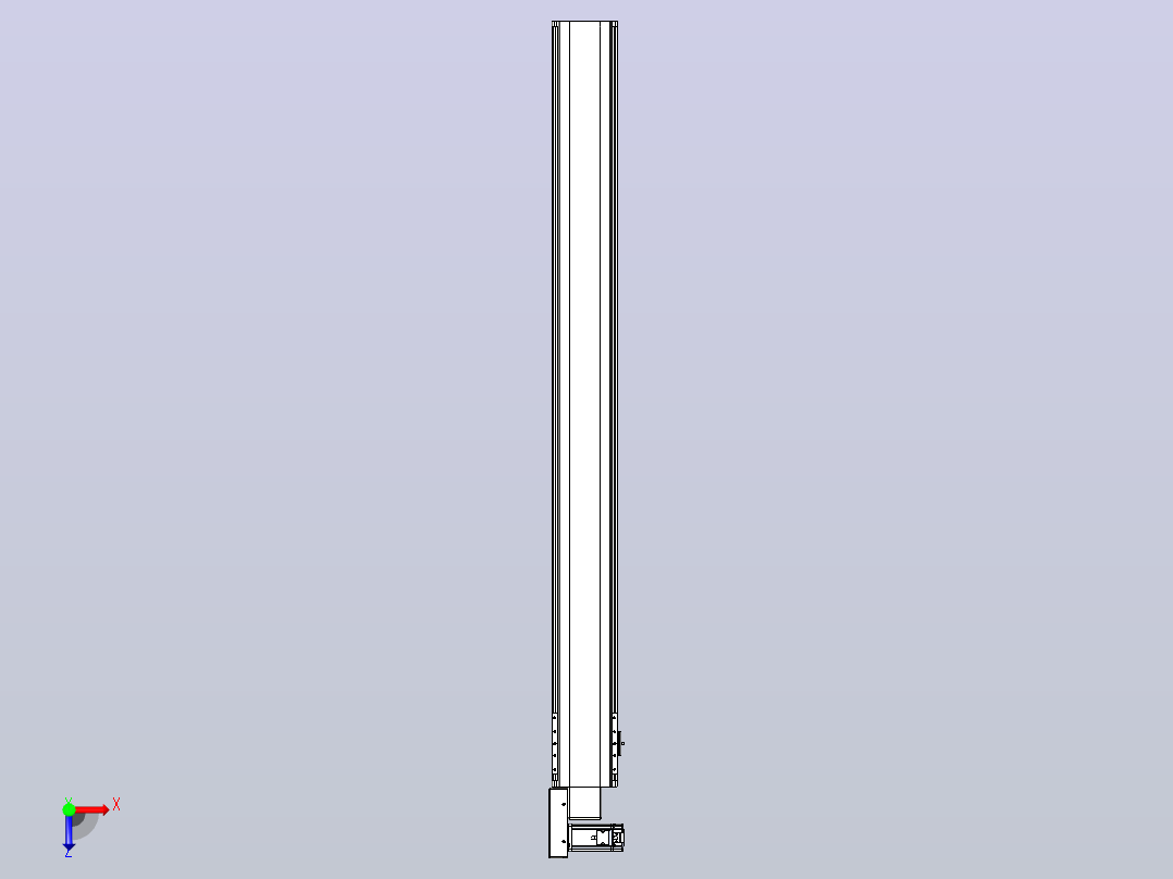 皮带直线轴半封闭可选导轨TPA-HNB-140D-120-L1400-ML-Y-P40-N3俯视图
