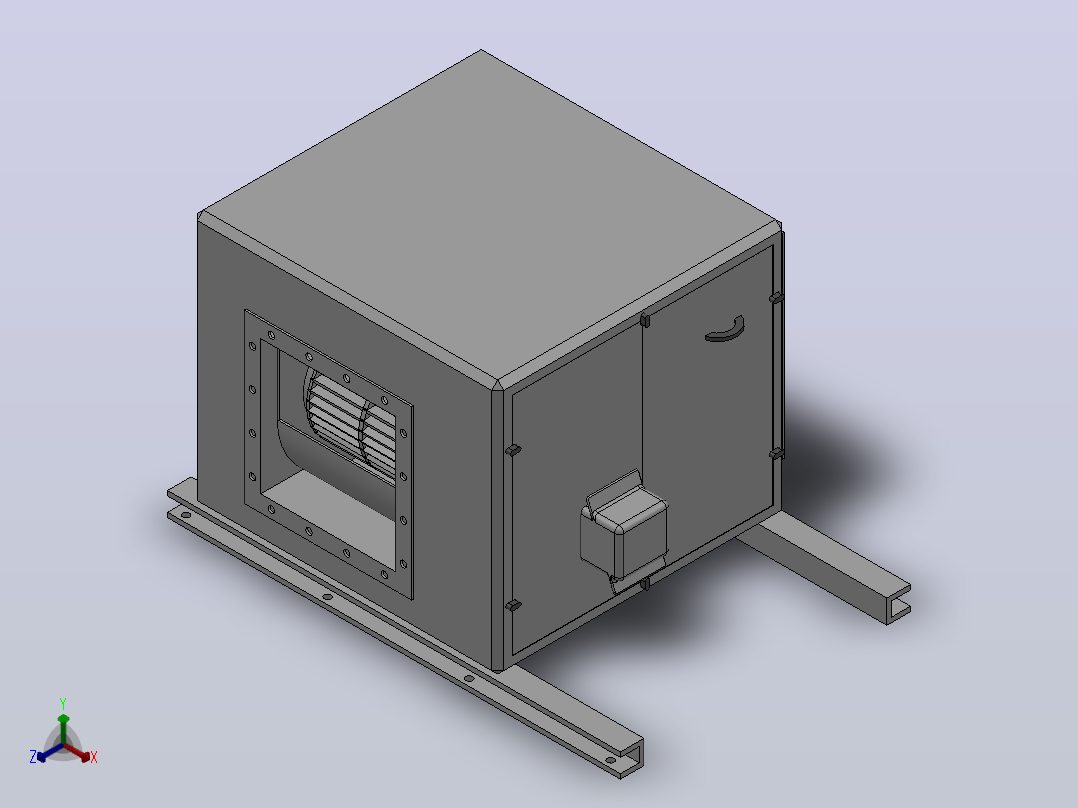 SAB-HTFC离心通风机(外置式）[HTFC(外置式)-9]应达风机正等轴测图