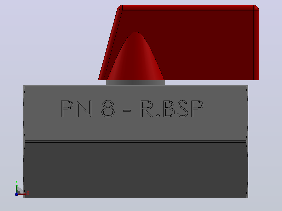 PN-08 - DN.1-4 -微型球阀小球阀主视图