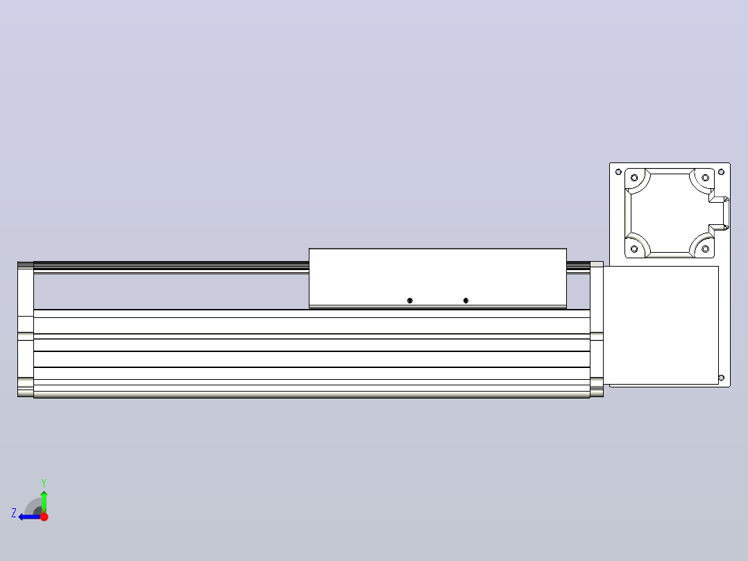 MTB22M标准皮带滑台[MTB22M-L40-150-RU-P75-C3]右视图