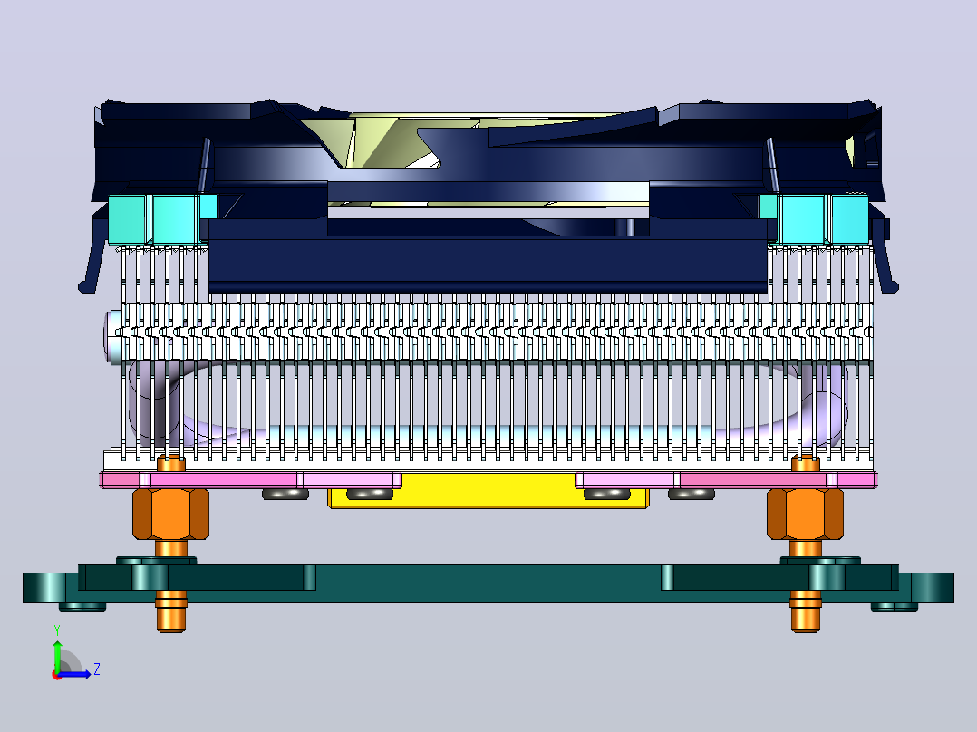 Cryorig C7铜CPU冷却器左视图