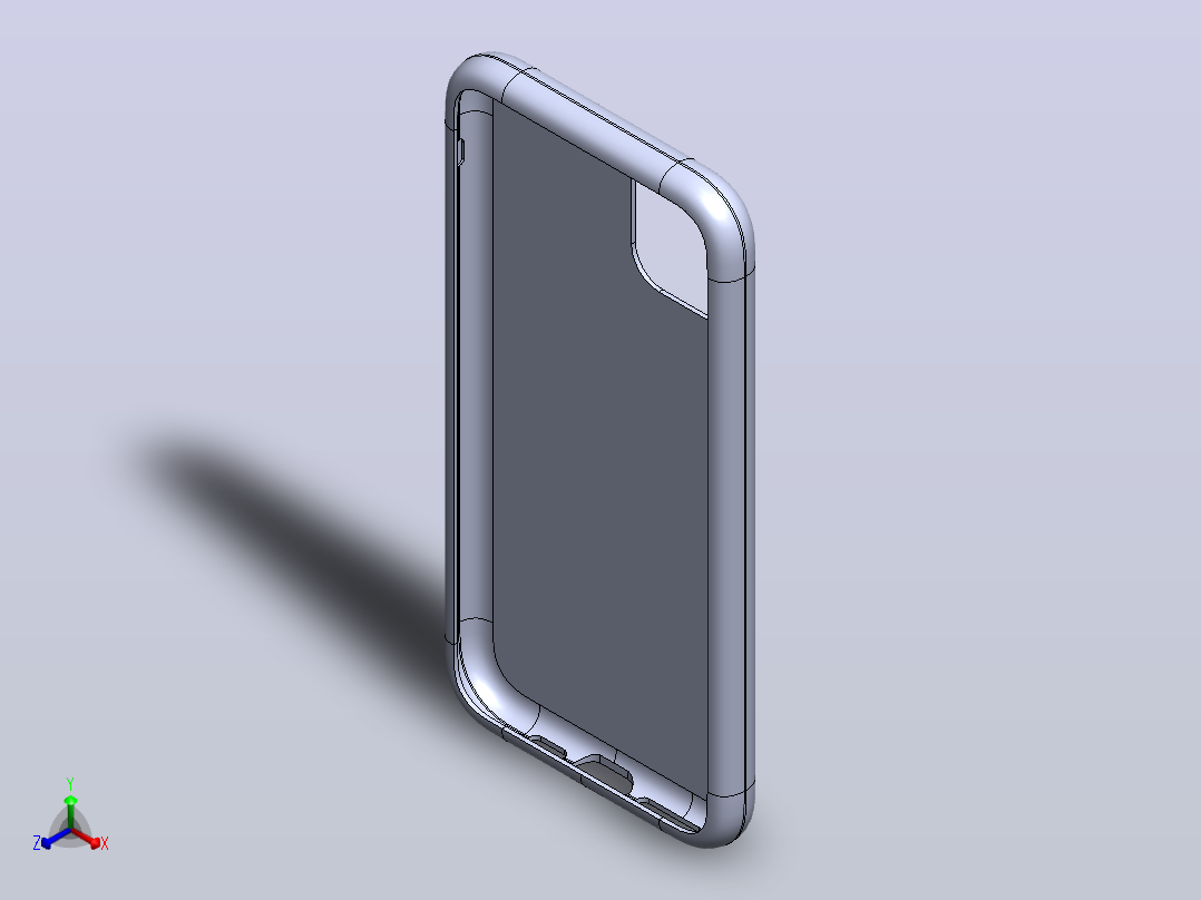 Phone+11+Pro圆角手机壳正等轴测图