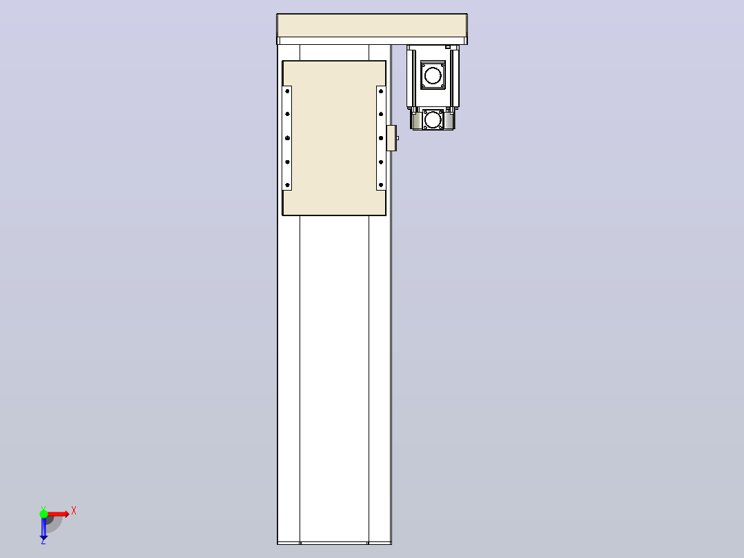 滚珠丝杠直线轴带导轨全封闭TPA-HCR-220D-3210C-L600-ML-C-P1K-N3俯视图