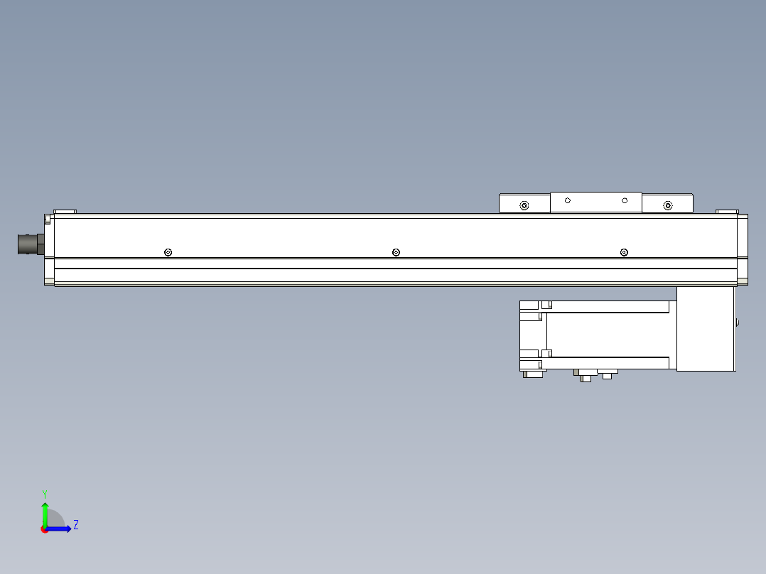 Toyo东佑达直线模组-ECH12-350-BM-400W+煞車左视图