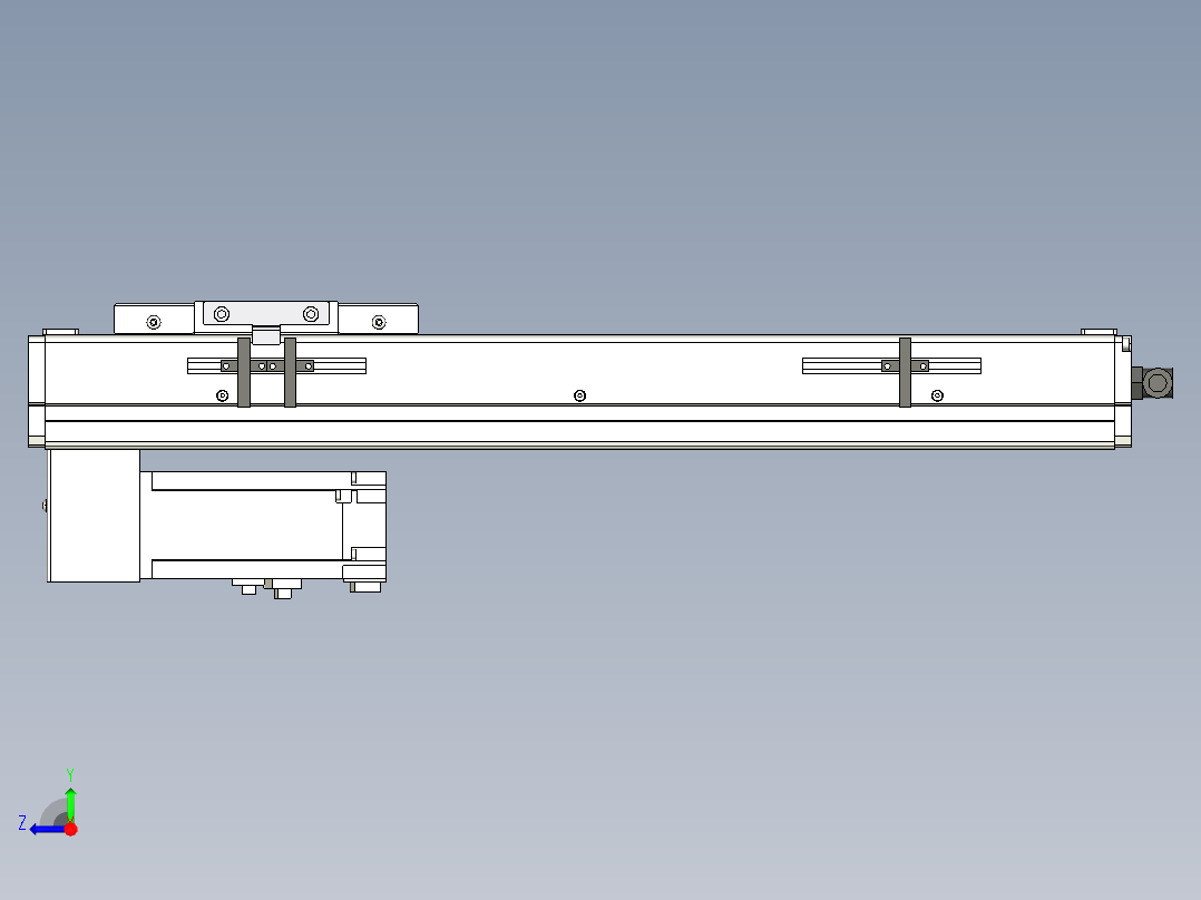 Toyo东佑达直线模组-ECH12-350-BM-400W+煞車右视图