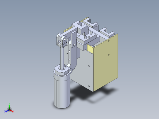 简单的夹具3D模型正等轴测缩略图