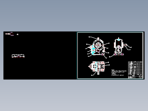 涡轮、蜗杆减速机（CAD+设计慢动卷扬机）
