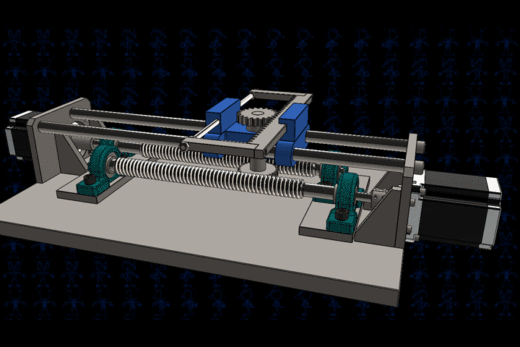 蜗轮蜗杆XY工作台机构3D数模图纸 Solidworks设计 附多种格式缩略图