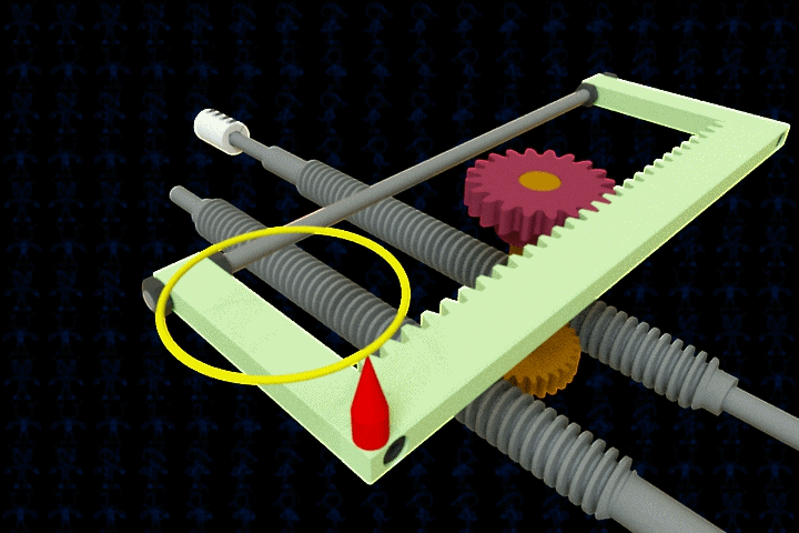 蜗轮蜗杆XY工作台机构3D数模图纸 Solidworks设计 附多种格式