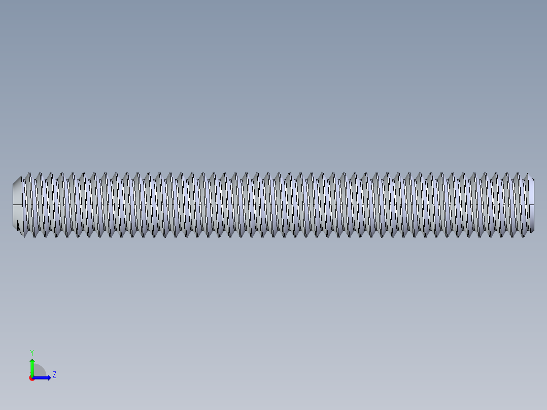 UNC 平头紧定螺钉-UNC SET SCREW 0.375 x3.000.STEP左视图