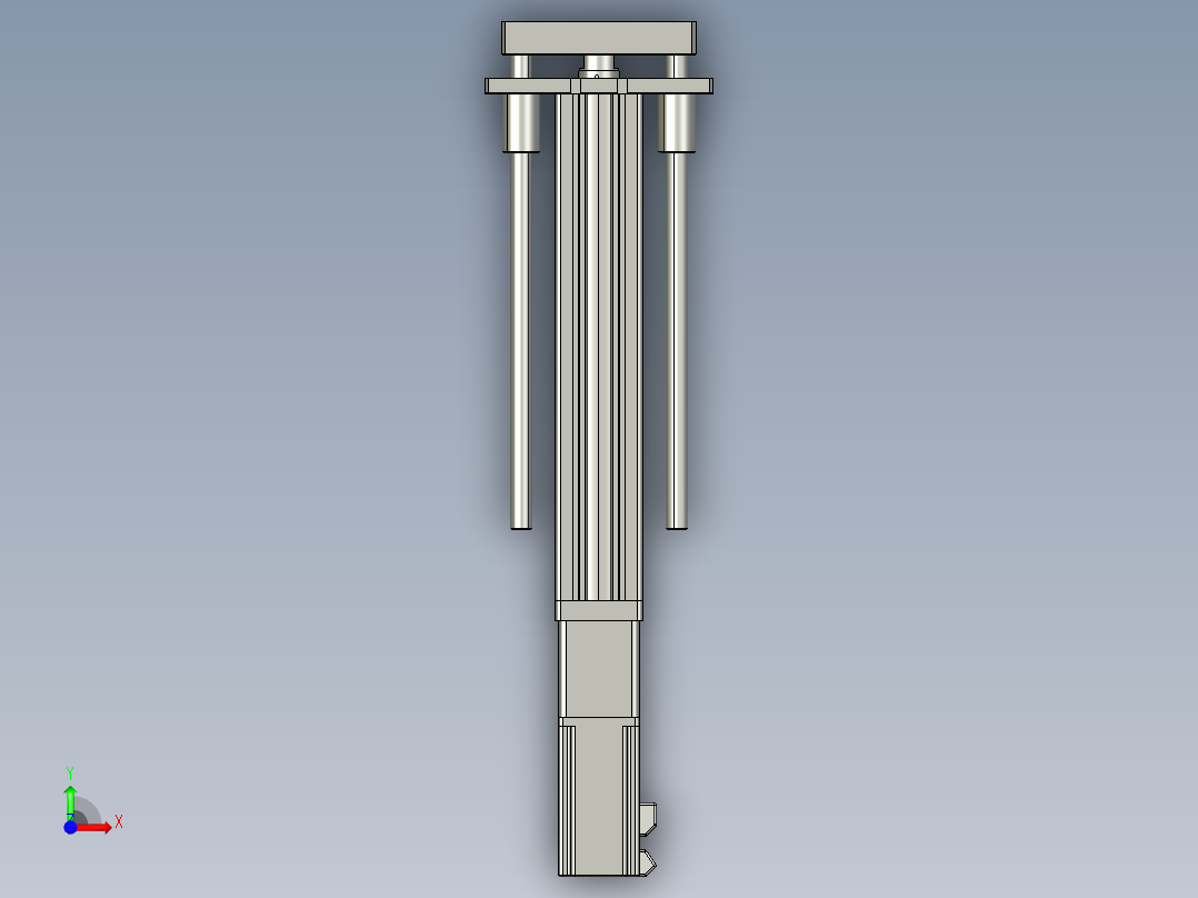 12VZ电动缸-VZ6D-S250-BC前视图