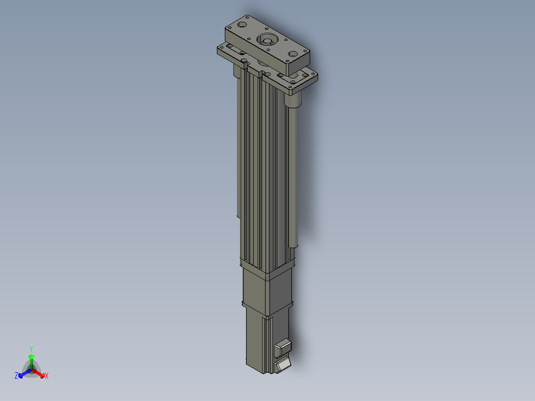 12VZ电动缸-VZ6D-S250-BC正等轴测图