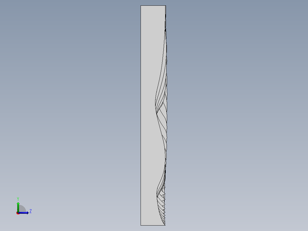 anel-parametric-wave-参数化波浪形木板左视图