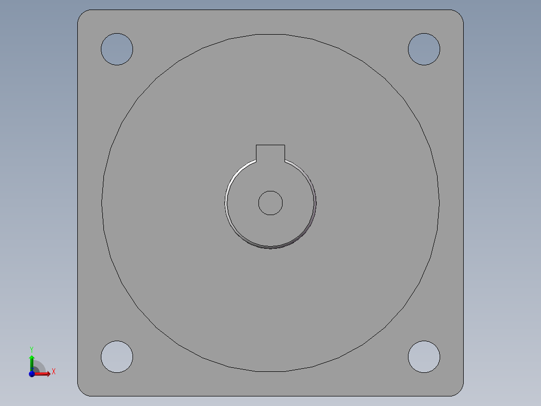 直线模组LHA22-马达750W设计图纸前视图