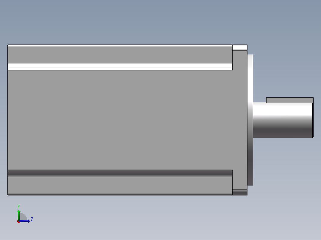 直线模组LHA22-马达750W设计图纸左视图