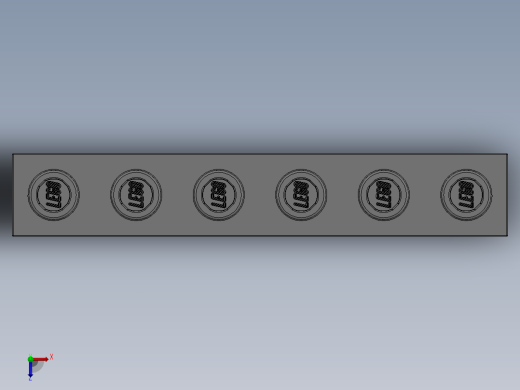 乐高机械组积木（横梁）-4211466 - 3894 Medium Stone Grey Technic Brick 1 x 6 with Holes俯视缩略图