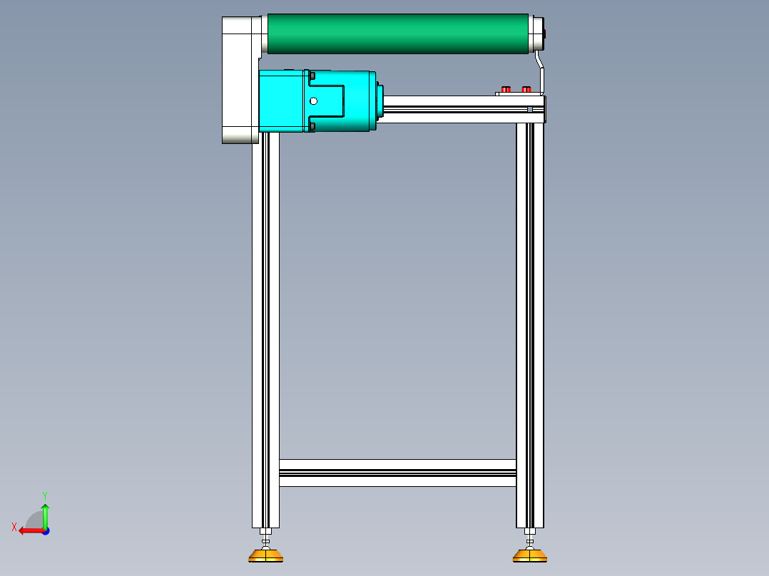LE-XC5050-右边驱动带支座皮带线-负载80kg后视图