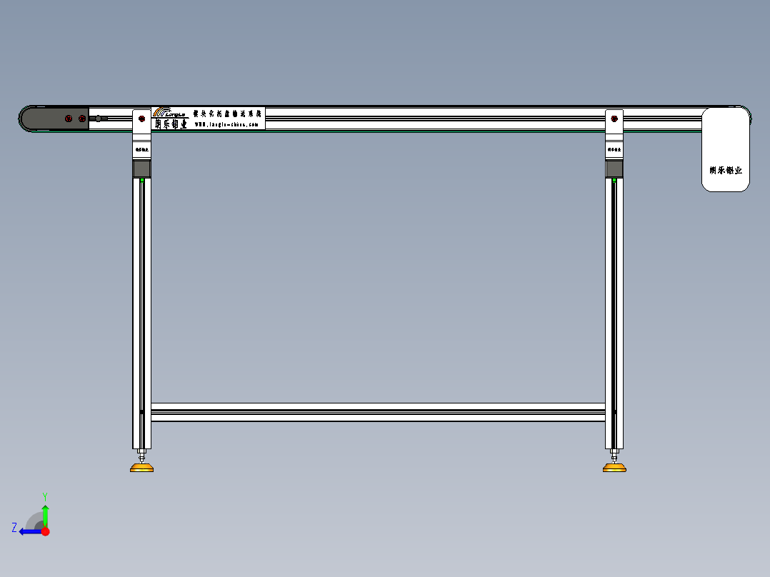 LE-XC5050-右边驱动带支座皮带线-负载80kg右视图
