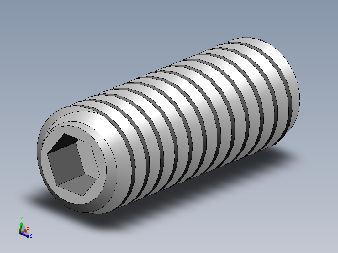 DIN 913-ISO 4026 固定螺钉-M1.4 L=4.SLDPRT主视图