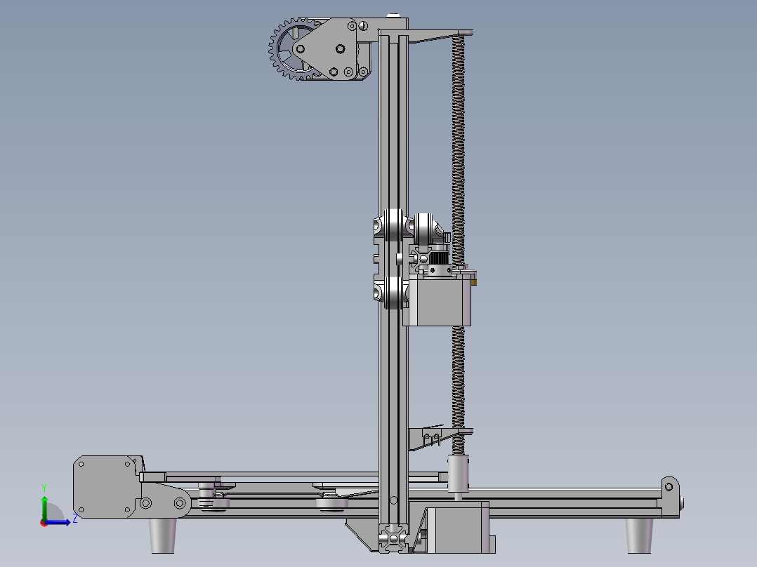 悬臂式3d打印机三维 564431左视图