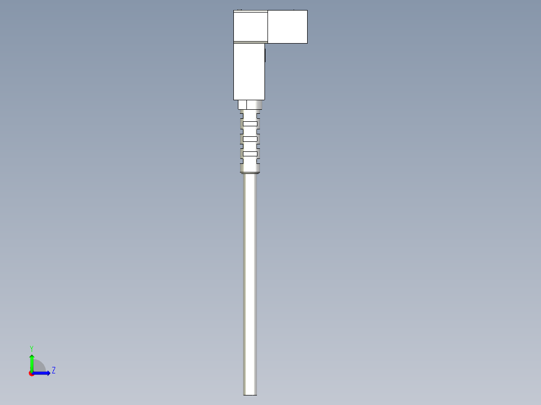 槽型光电传感器LU671_3D左视图