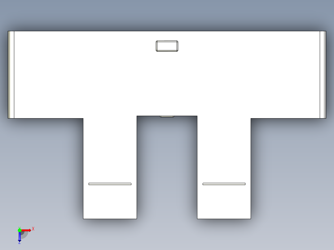 槽型光电传感器LU671_3D俯视图