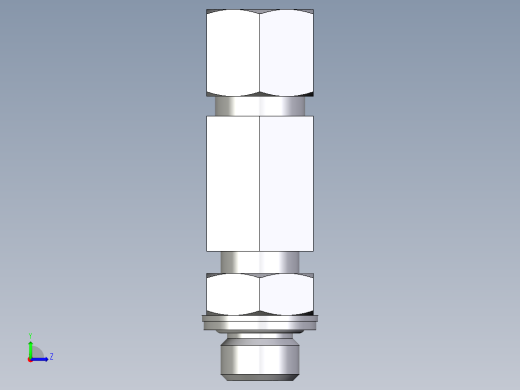 卡套式工业通用硬管接头EO_Adjustable_locknut_run_tee_LEE10LMCF左视缩略图