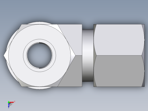 卡套式工业通用硬管接头EO_Adjustable_locknut_run_tee_LEE10LMCF俯视缩略图