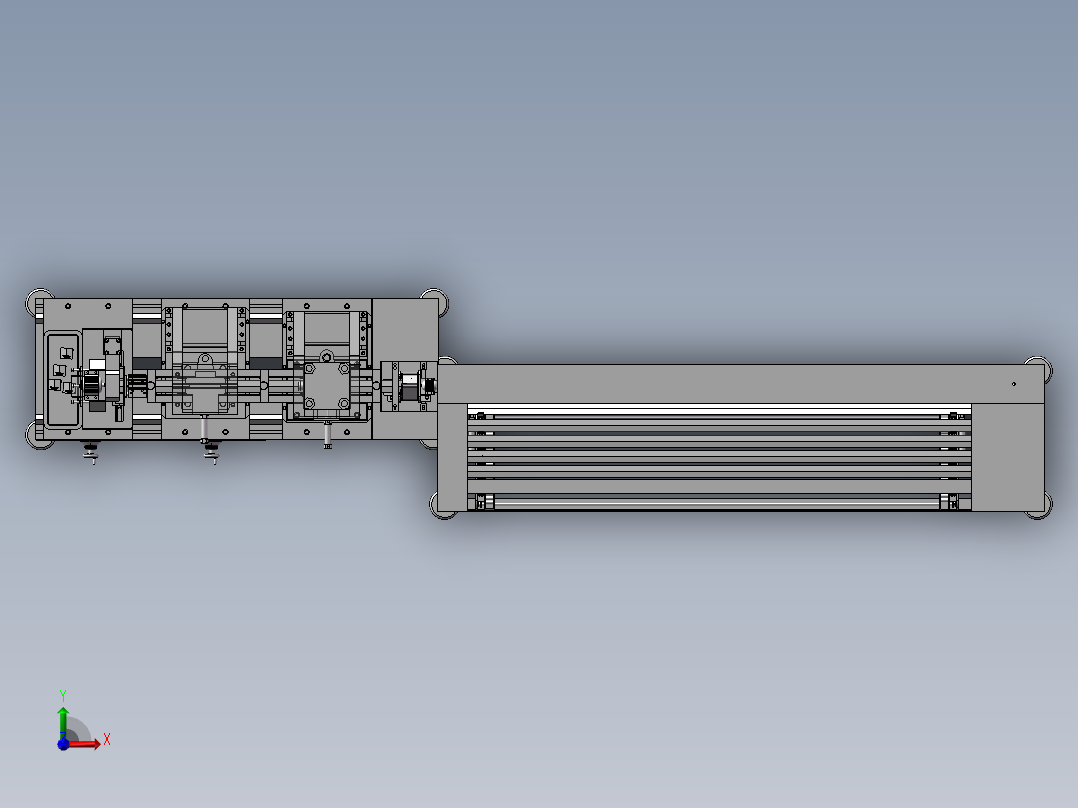 锁头加工设备前视图