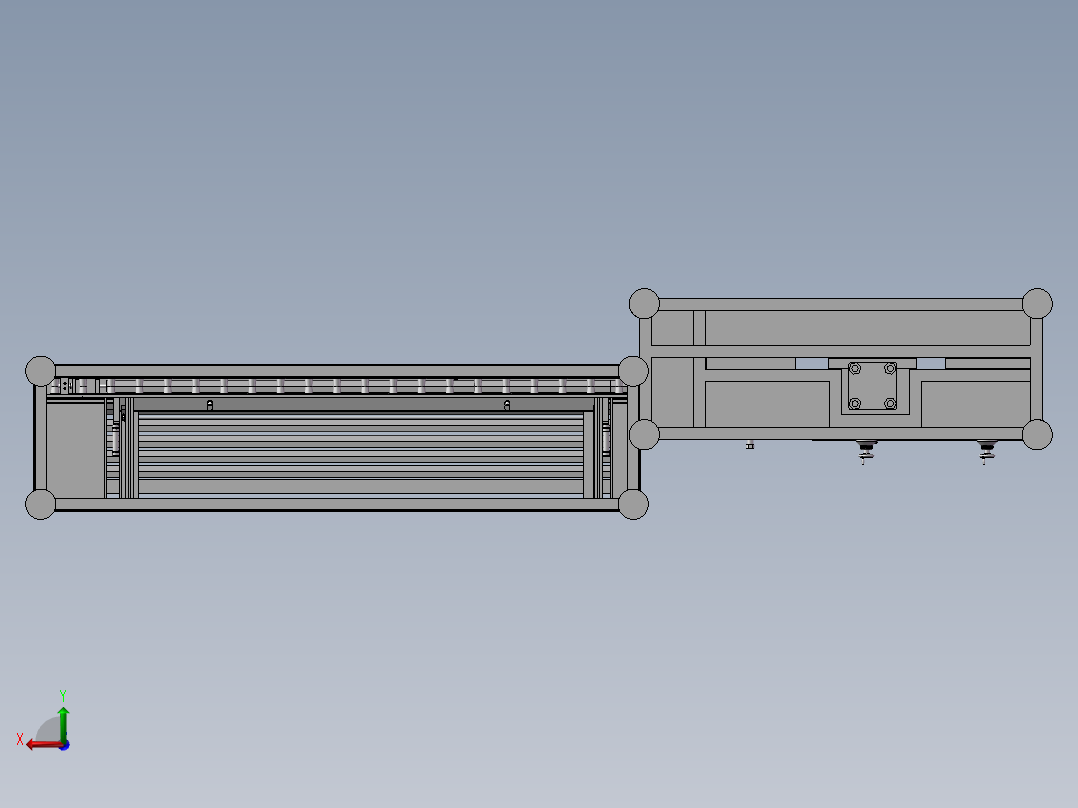 锁头加工设备后视图