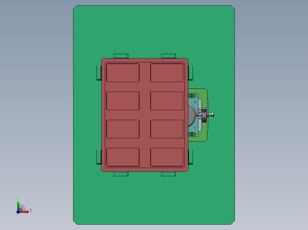 料盘升降机构前视图