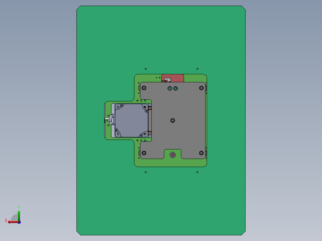 料盘升降机构后视图