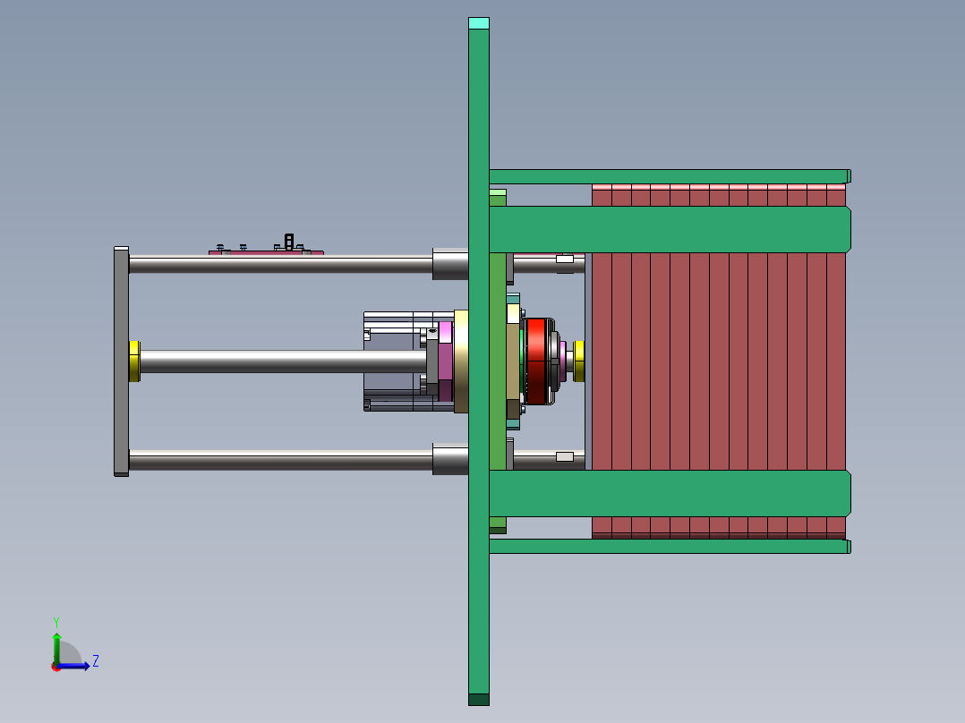 料盘升降机构左视图