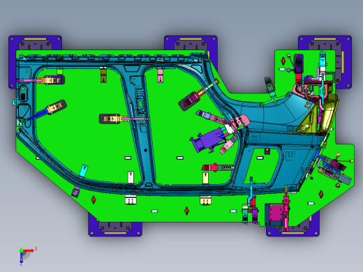 新能源汽车侧围外板工装俯视缩略图