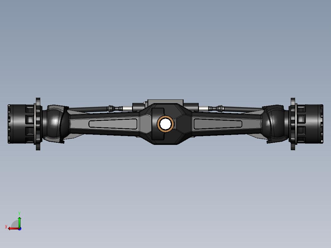 拖拉机前驱动轴后视图