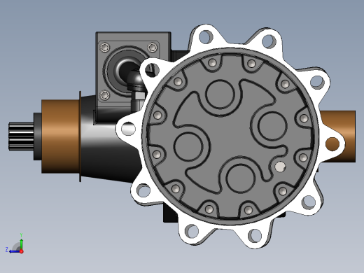 拖拉机前驱动轴右视缩略图